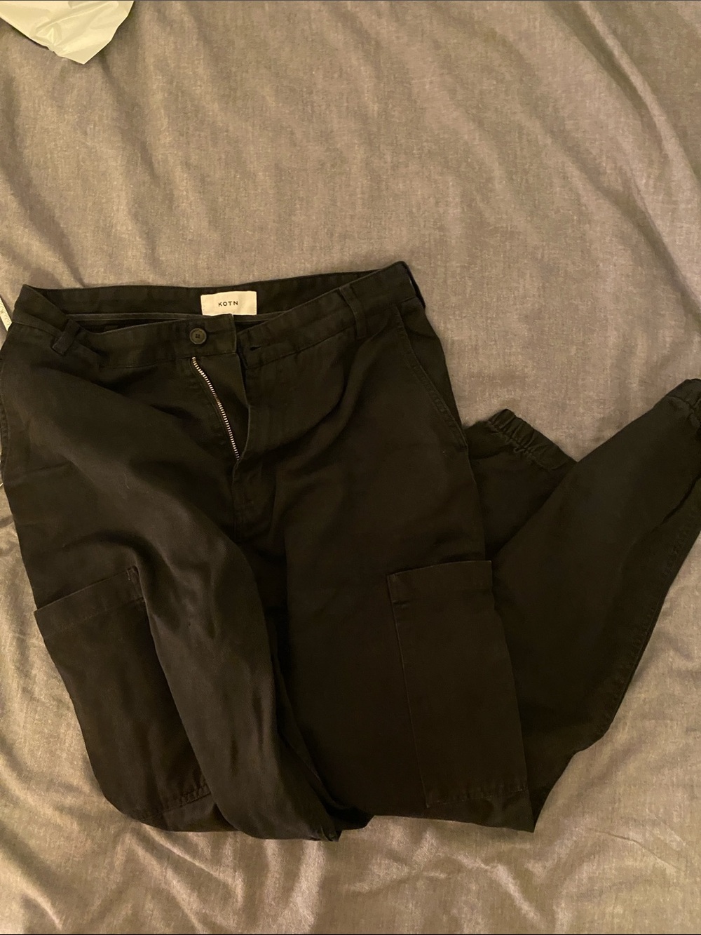 KOTN Black Women’s Cargo Pants with Utility Pockets